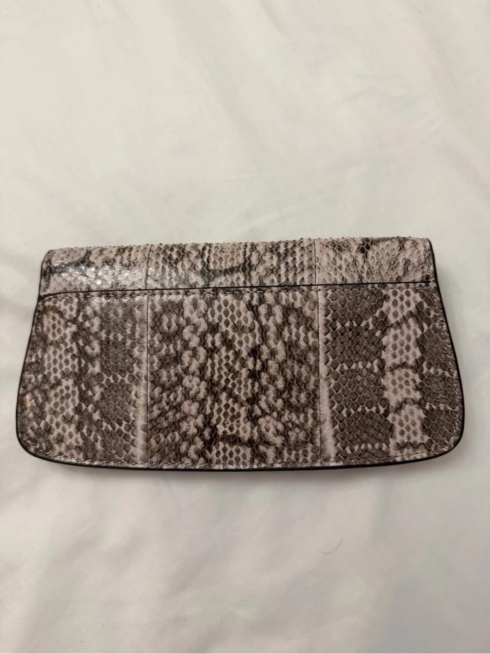 Tory Burch Snake-Embossed Leather Clutch Wallet